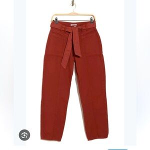 Rust Red Belted Pants